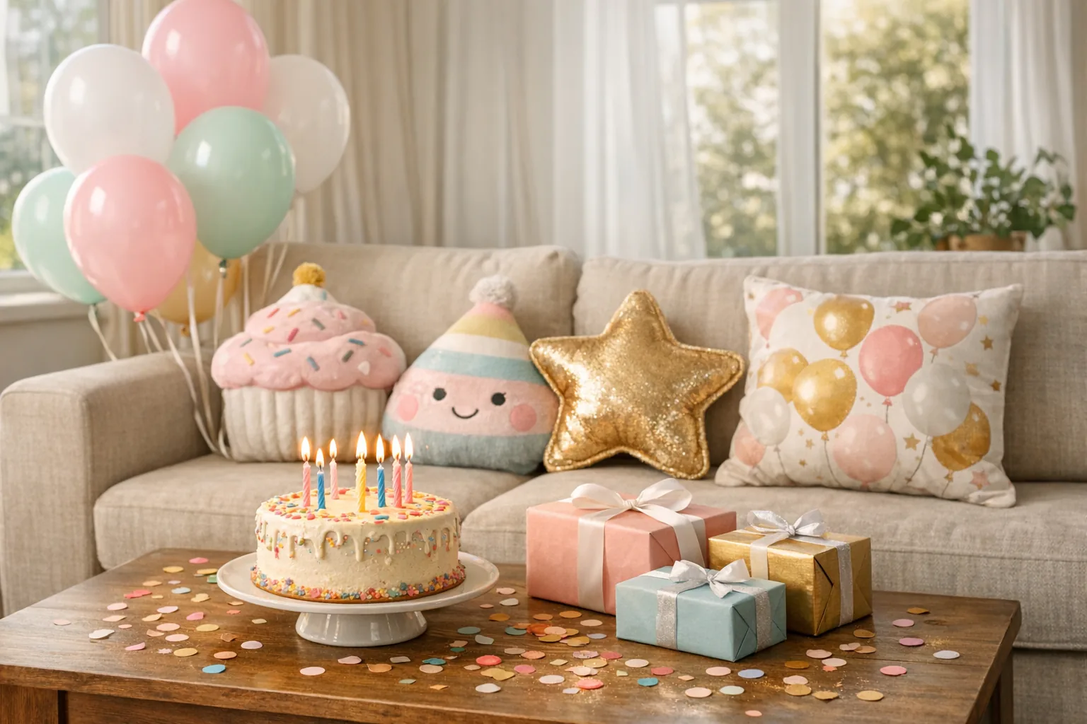 Poduszki urodzinowe – inspiracja 1
